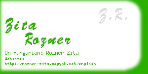 zita rozner business card